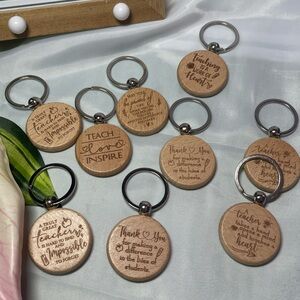 Wooden Teacher Appreciation Keychains